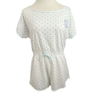 Vintage 80’s Kawaii Polka Dot Lounge Romper M